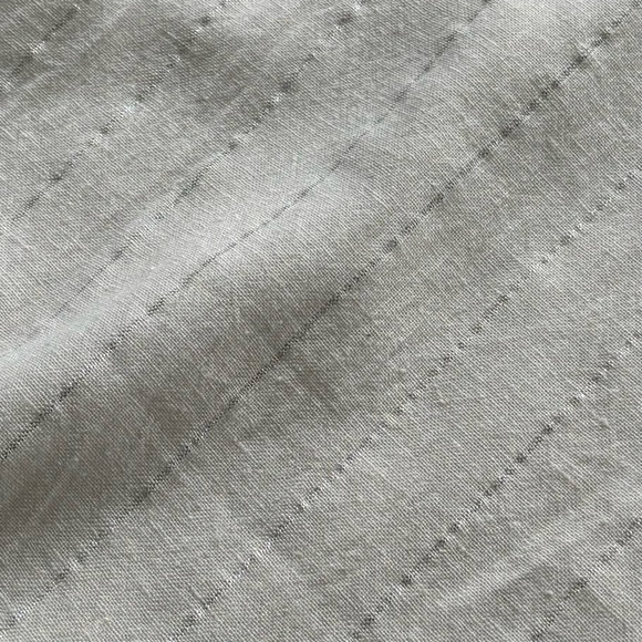 Reign Silver Pinstripe Linen Blend Wide Straight Leg Pants Womens Size L White - Picture 4 of 6